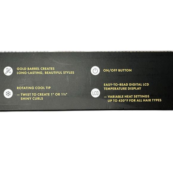 Hot Tools Pro Signature 2-in-1 Curling Wand - Gold/White - 1" or 1-1/2" - Picture 4 of 6